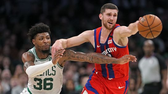 Marcus Smart wins Defensive Player of the Year award taken at BSJ Headquarters (Celtics)